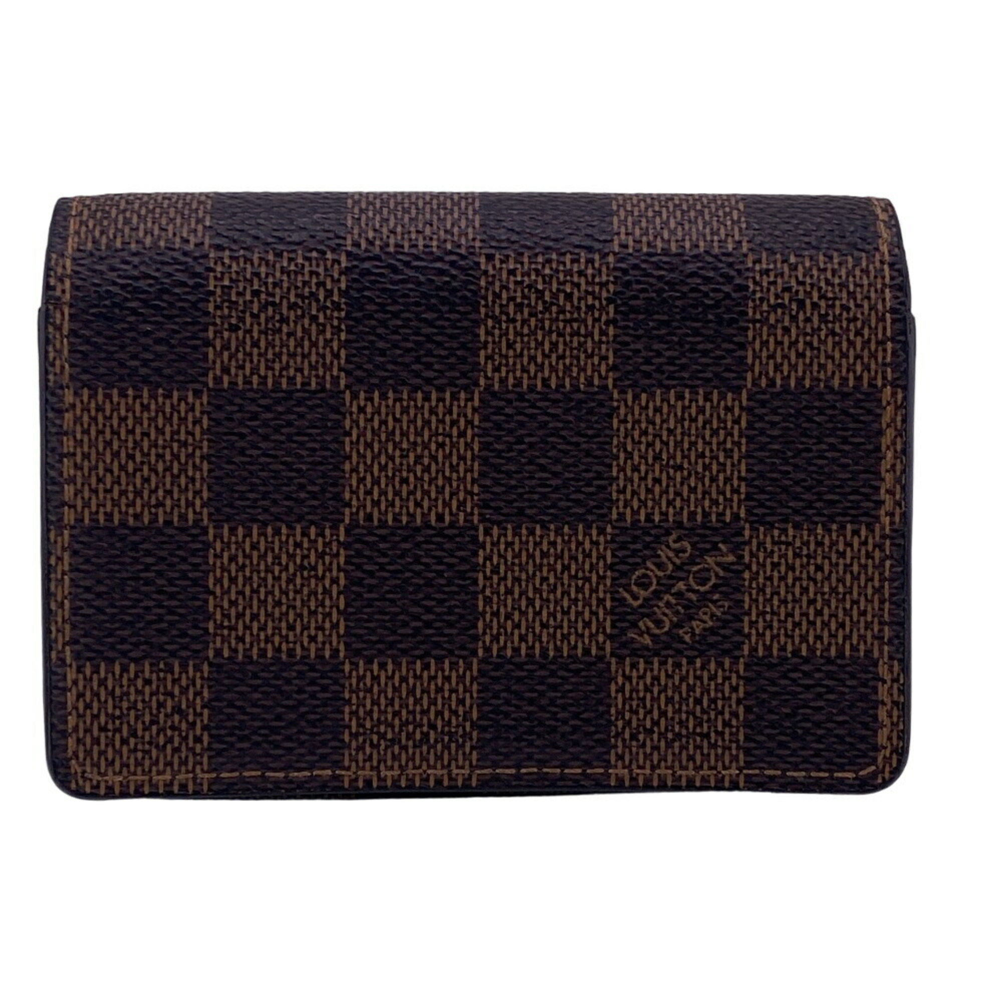 LOUIS VUITTON N62920 Envelope Carte de Visite Business Card Holder Damier Case Brown Unisex