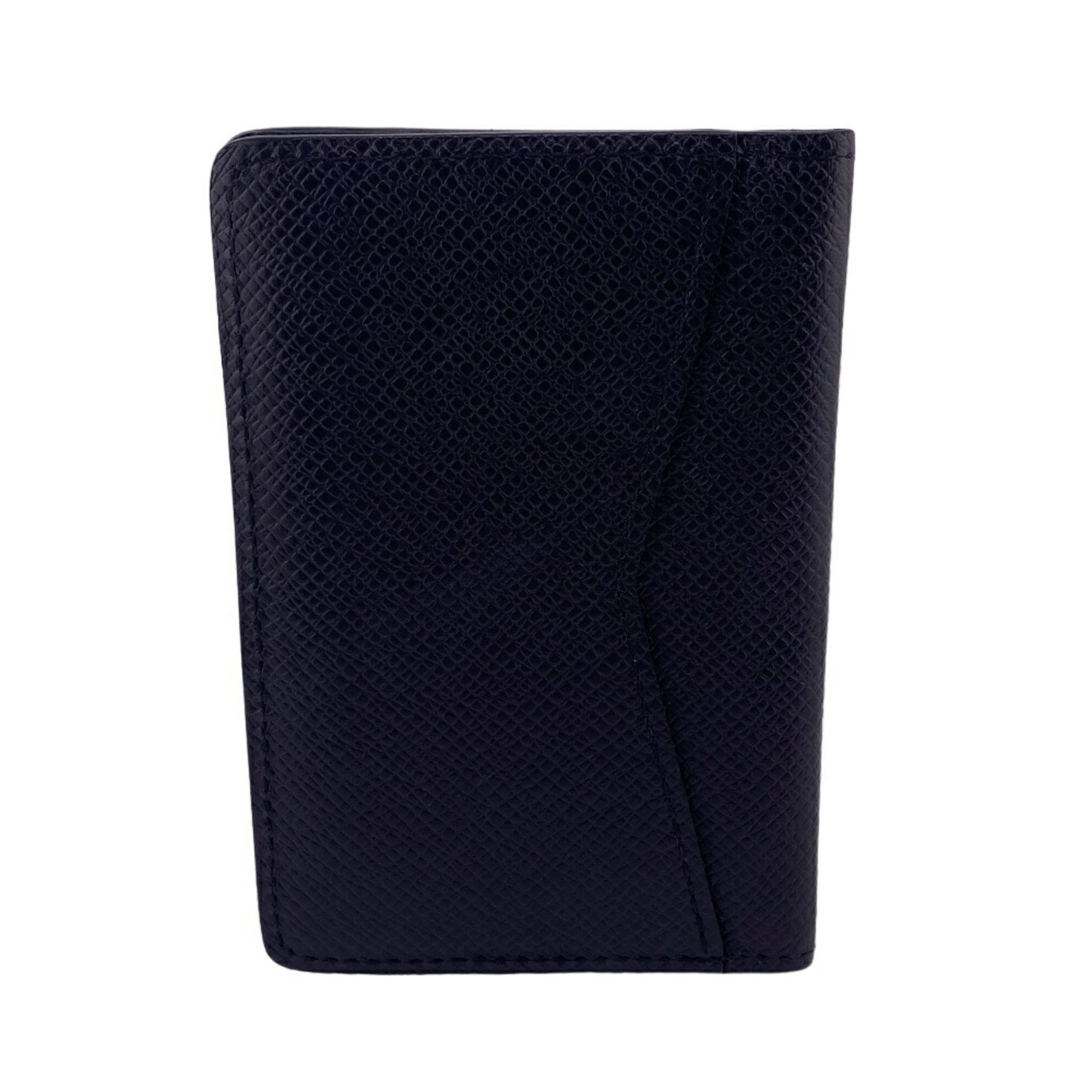 LOUIS VUITTON M30537 Organizer de Poche Business Card Holder Taiga Case Black Men's