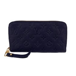 LOUIS VUITTON M93435 Portefeuille Secrete Long Round Monogram Empreinte Wallet Black Women's