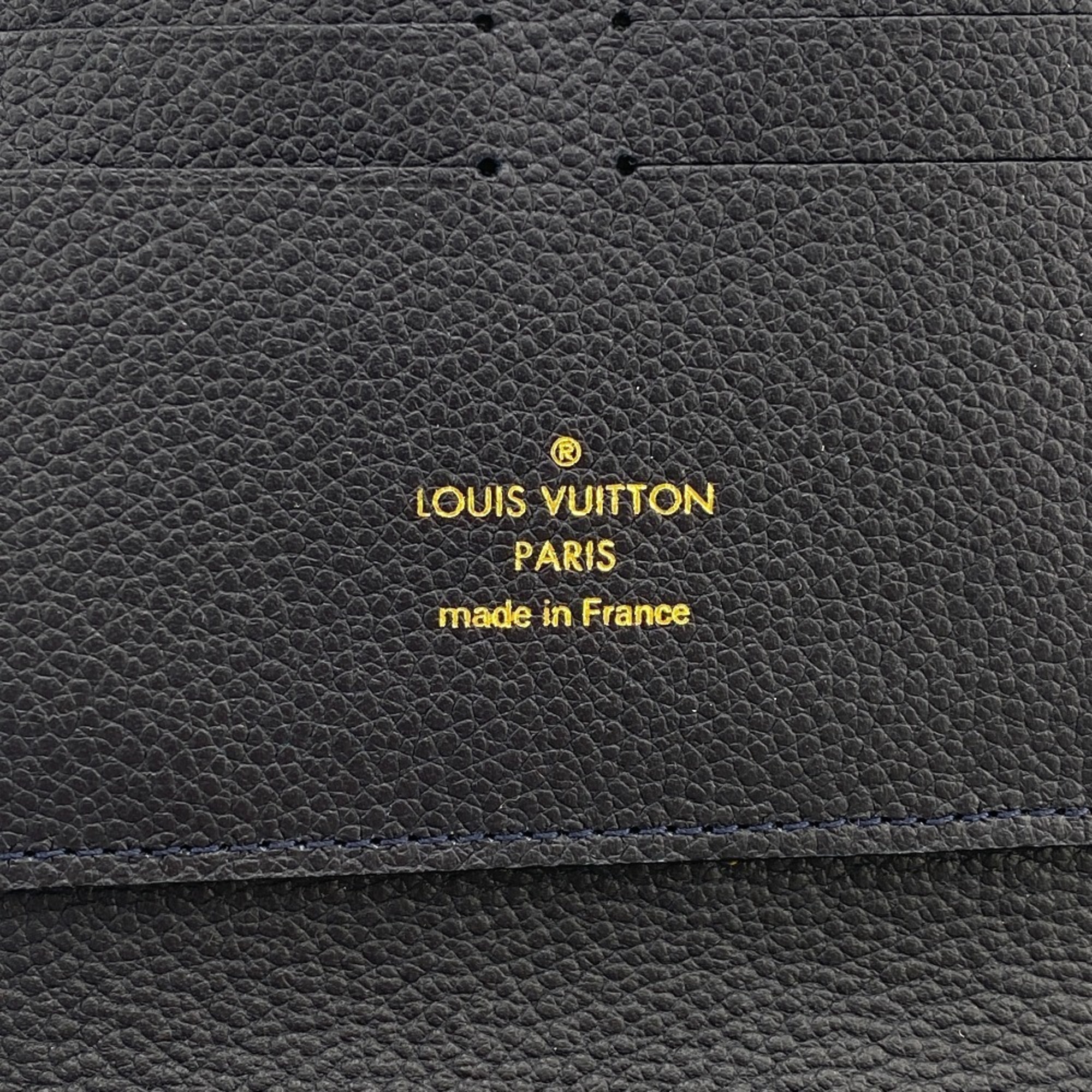 LOUIS VUITTON M93435 Portefeuille Secrete Long Round Monogram Empreinte Wallet Black Women's