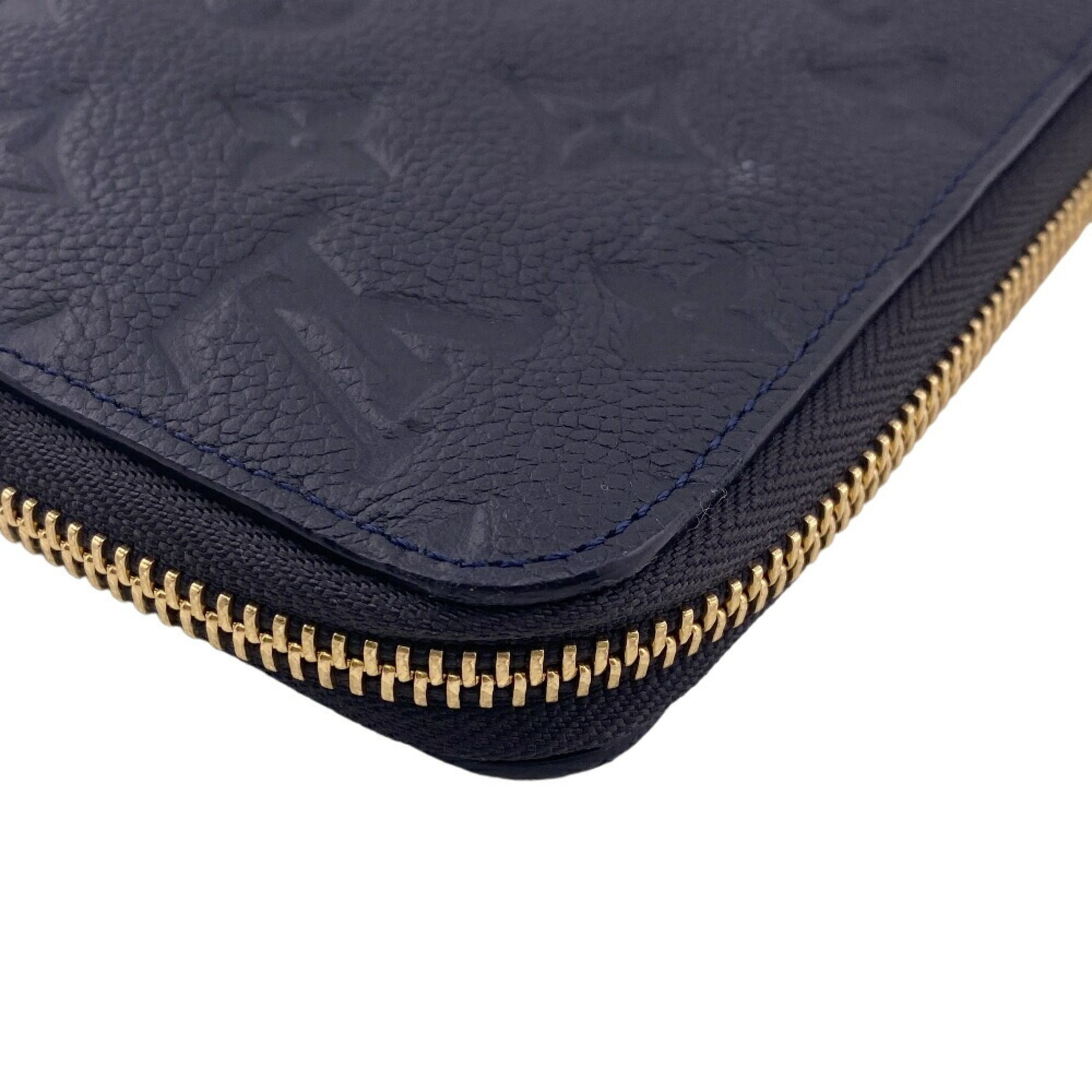 LOUIS VUITTON M93435 Portefeuille Secrete Long Round Monogram Empreinte Wallet Black Women's