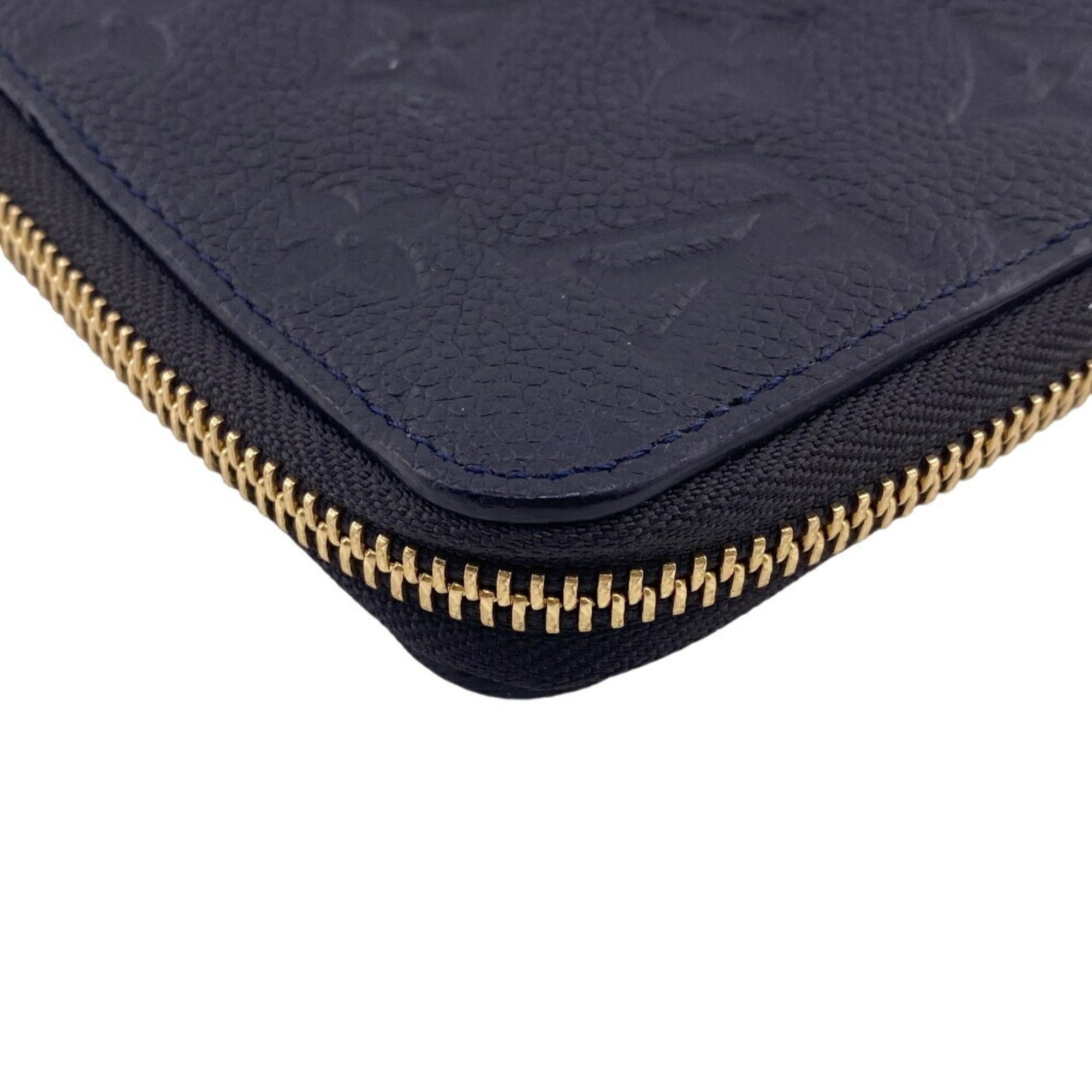 LOUIS VUITTON M93435 Portefeuille Secrete Long Round Monogram Empreinte Wallet Black Women's