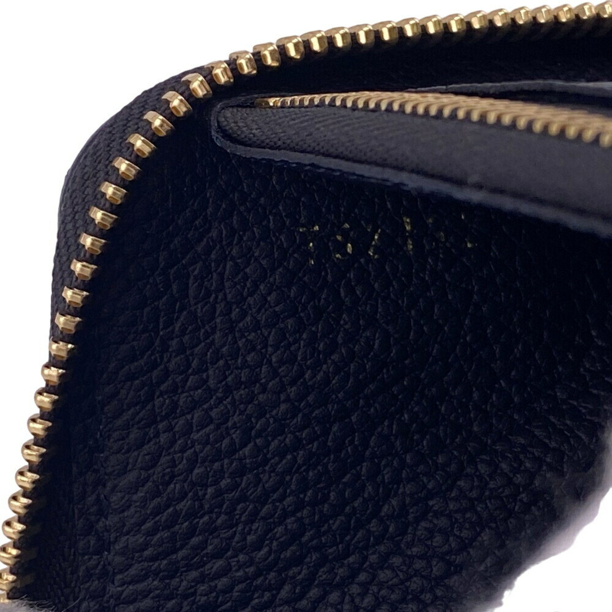 LOUIS VUITTON M93435 Portefeuille Secrete Long Round Monogram Empreinte Wallet Black Women's