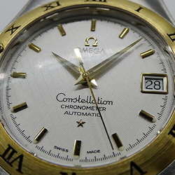 OMEGA Constellation 1202.30 Watch Men's Date Automatic AT Stainless Steel SS Gold YG Combi Silver White Half Bar