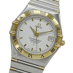 OMEGA Constellation 1202.30 Watch Men's Date Automatic AT Stainless Steel SS Gold YG Combi Silver White Half Bar