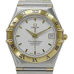 OMEGA Constellation 1202.30 Watch Men's Date Automatic AT Stainless Steel SS Gold YG Combi Silver White Half Bar