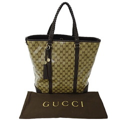 GUCCI Bag Women's Tote Coated Canvas GG Crystal Brown 336660