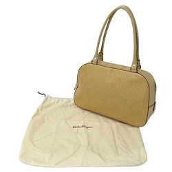 Salvatore Ferragamo Ferragamo Women's Tote Bag Gancini Leather Beige