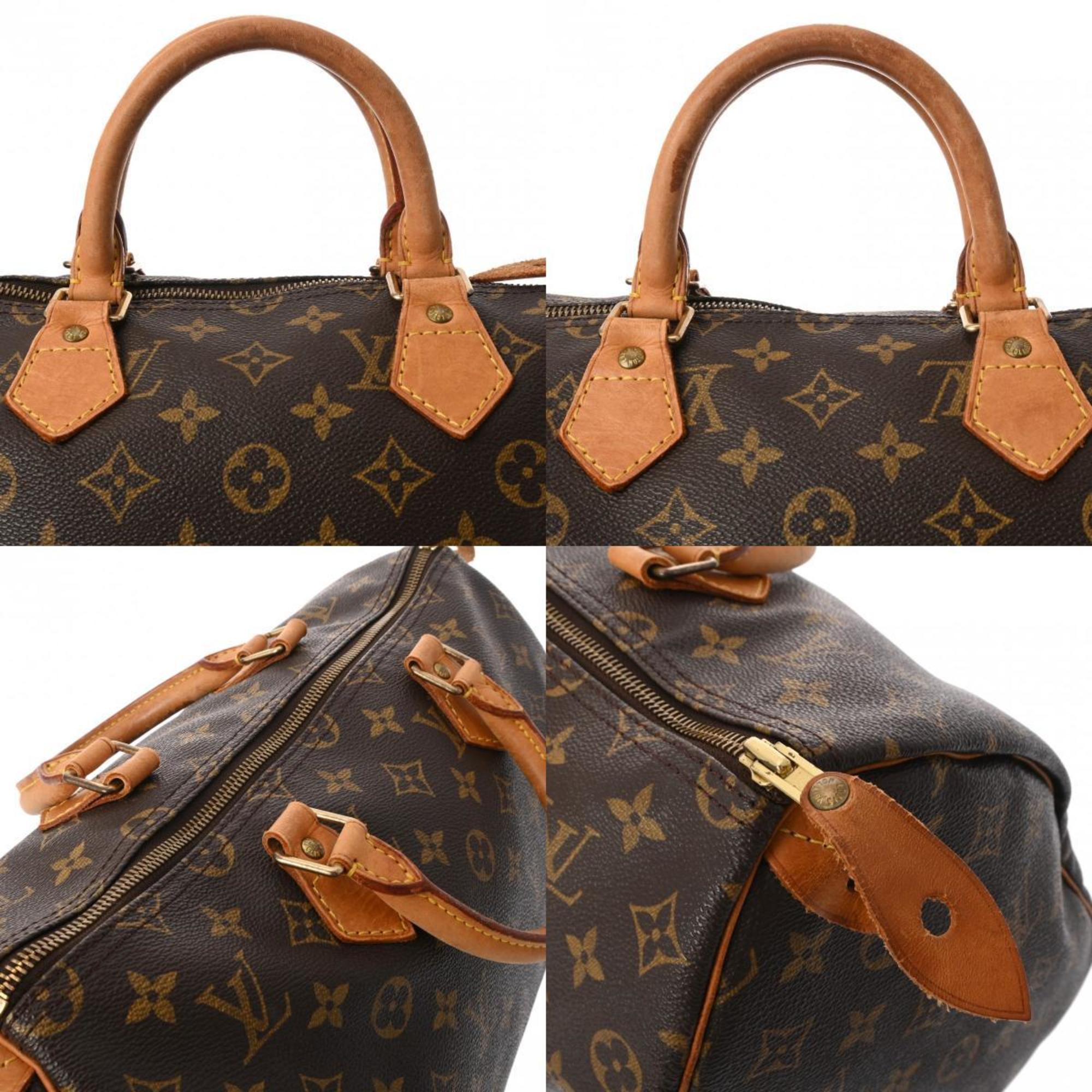 LOUIS VUITTON Louis Vuitton Monogram Speedy 35 Brown M41524 Women's Canvas Handbag