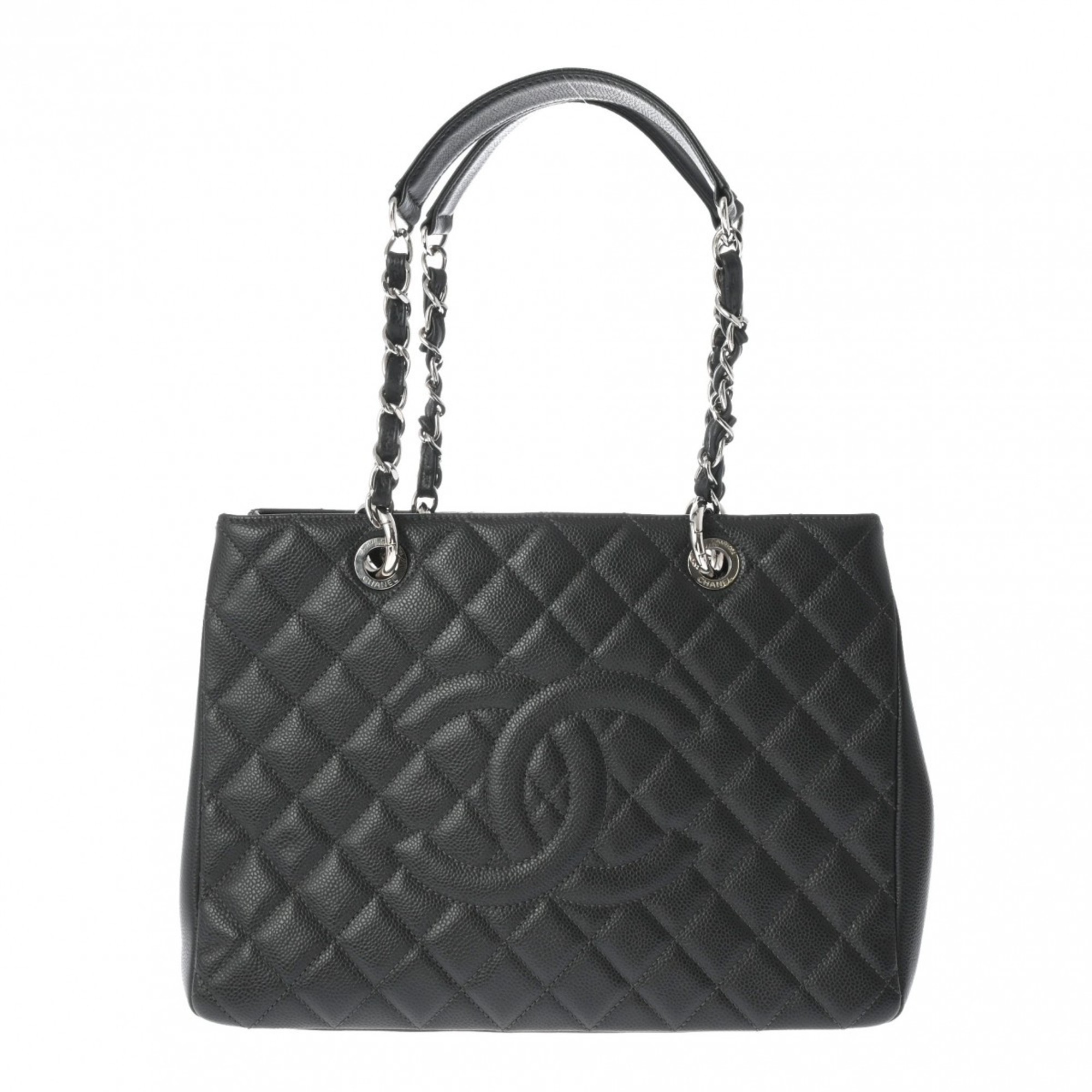 CHANEL Chanel Matelasse GST Grand Tote Grey Women's Caviar Skin Bag