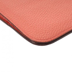 HERMES Dogon Long Flamingo/Rose Candy T Engraved (around 2015) Women's Togo Wallet