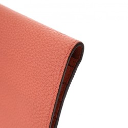 HERMES Dogon Long Flamingo/Rose Candy T Engraved (around 2015) Women's Togo Wallet