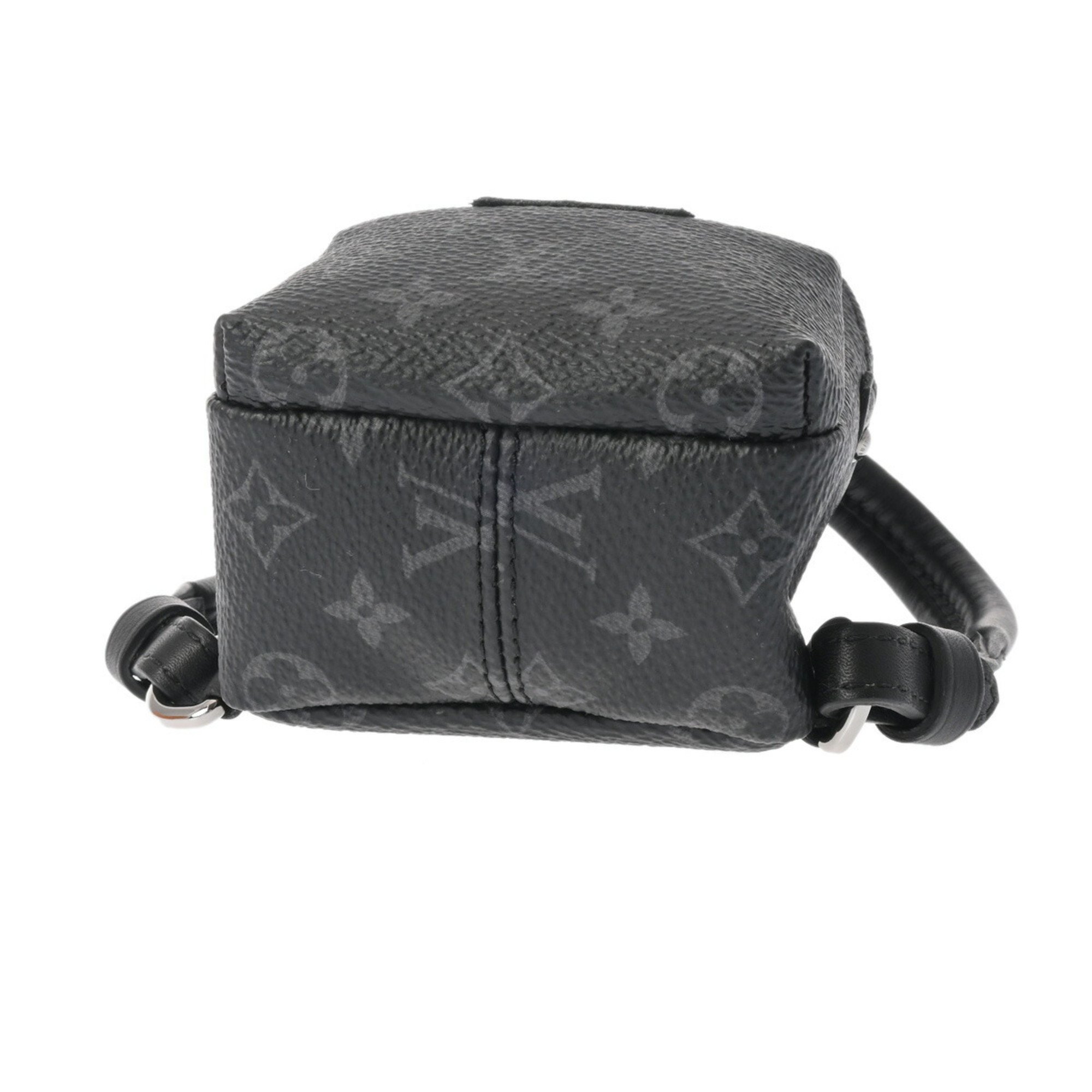 LOUIS VUITTON Louis Vuitton Monogram Eclipse Bijoux Sac Backpack Bag Charm Black Women's Canvas Keychain