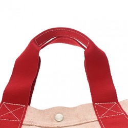 HERMES Hermes Coquillage GM Red Unisex Canvas Tote Bag