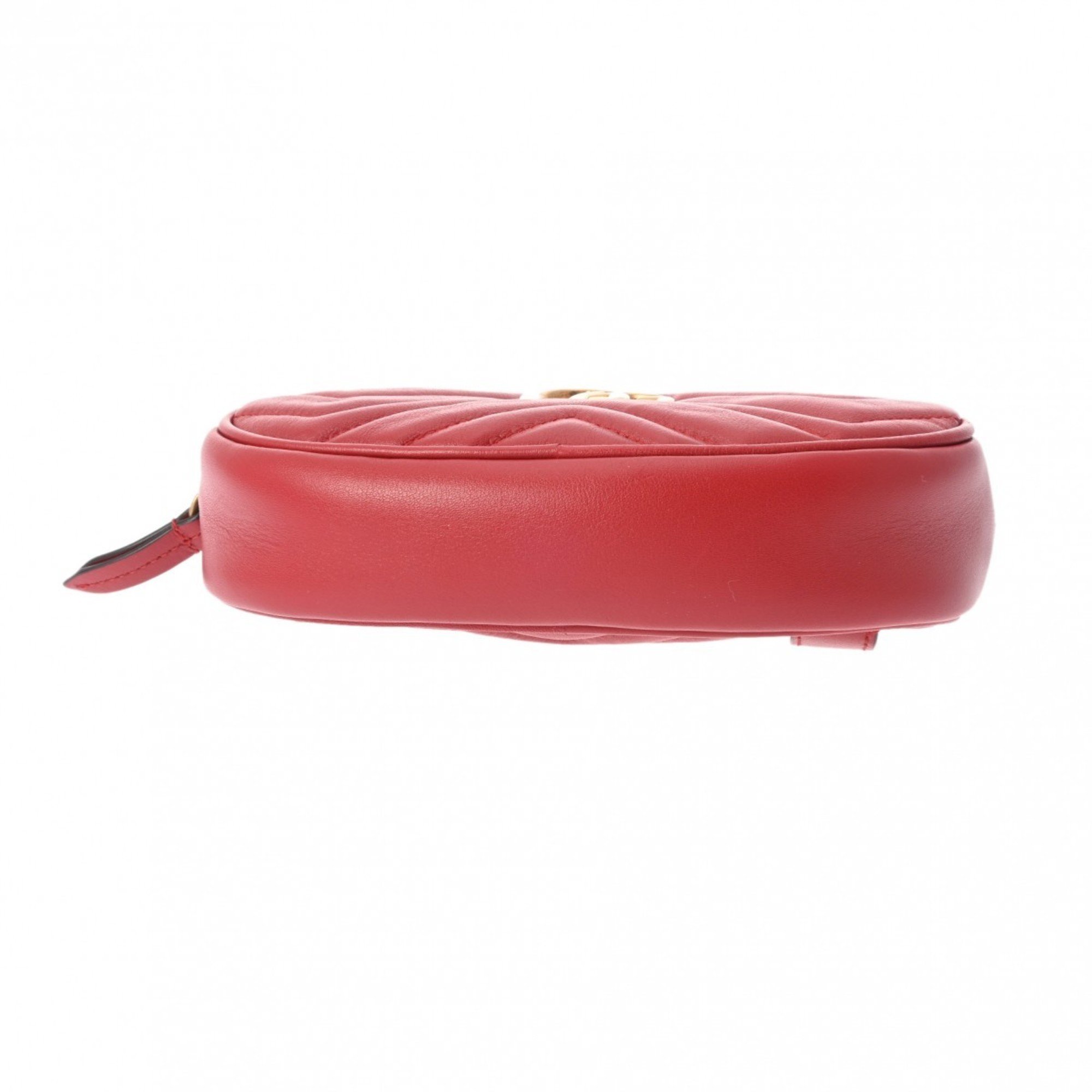 GUCCI GG Marmont Belt Bag Red 476434 Women's Leather Body