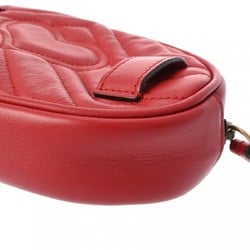 GUCCI GG Marmont Belt Bag Red 476434 Women's Leather Body