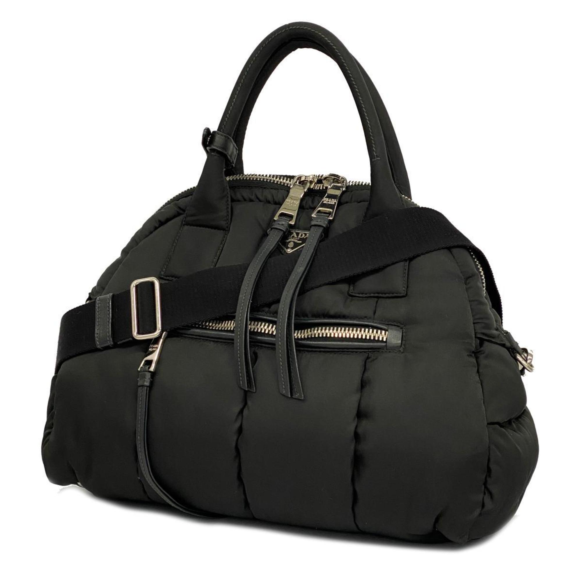 Prada handbag nylon black ladies