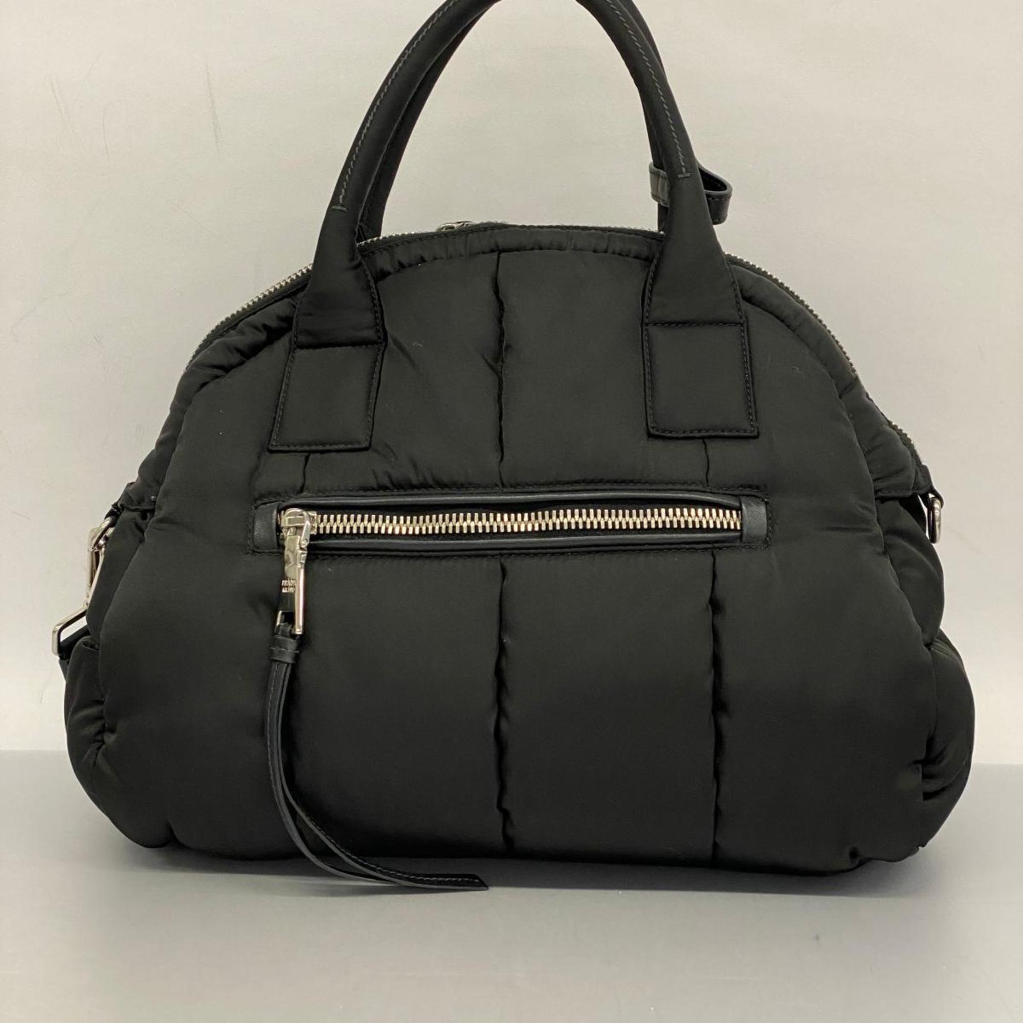 Prada handbag nylon black ladies