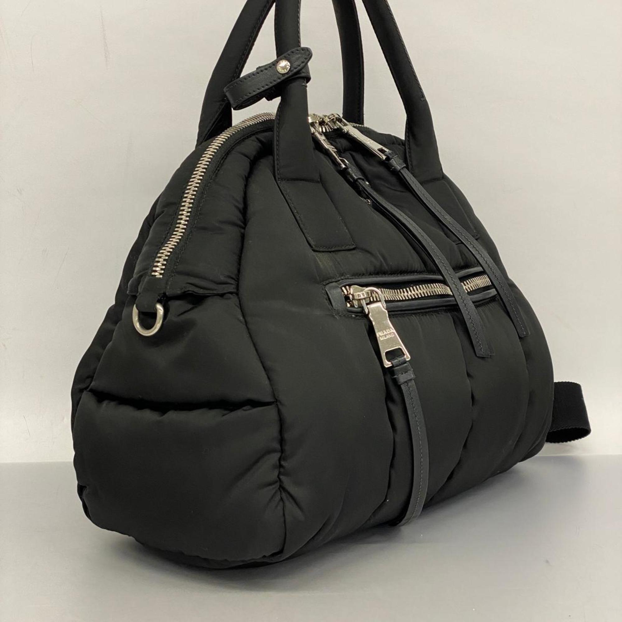 Prada handbag nylon black ladies