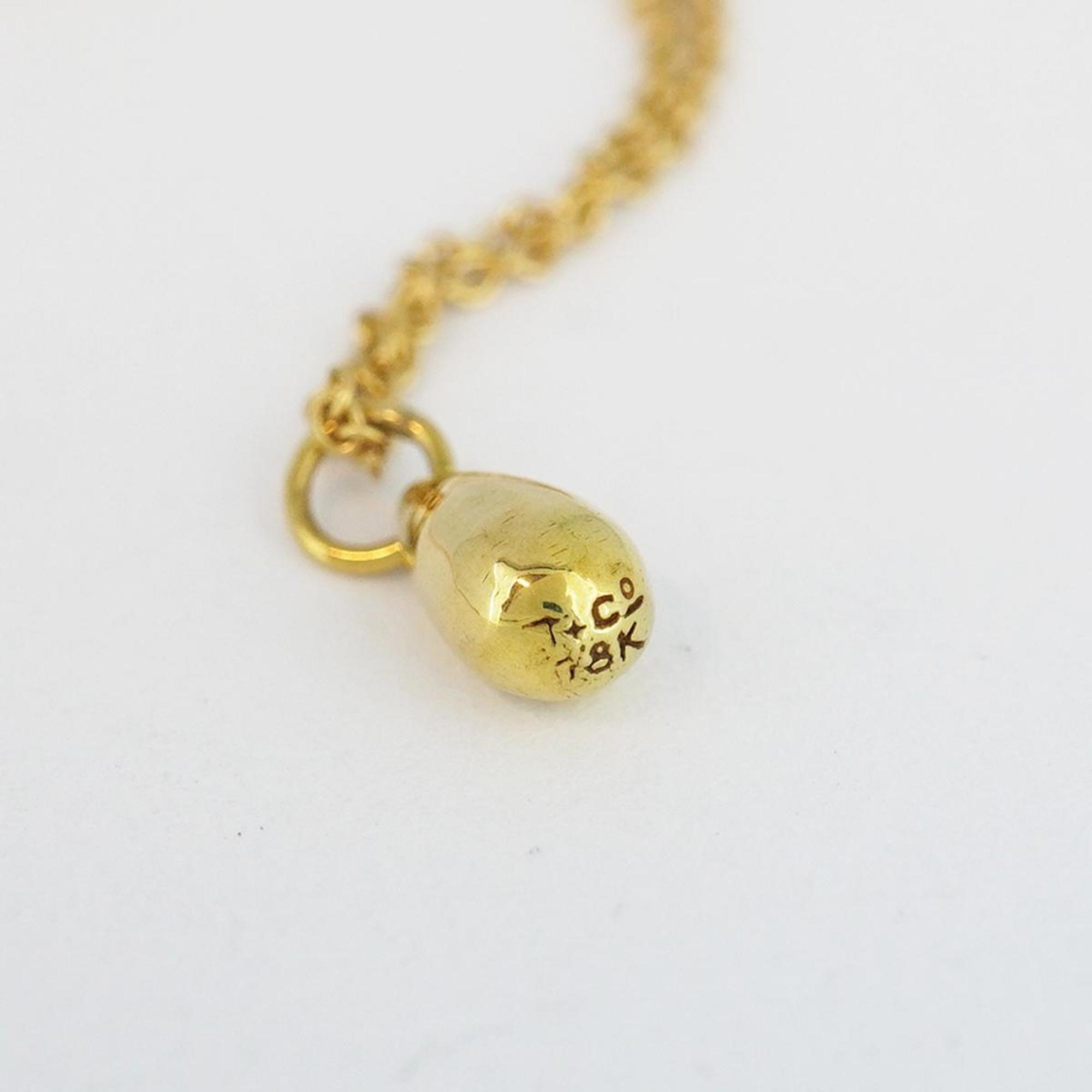 Tiffany Necklace Teardrop K18YG Yellow Gold Women's