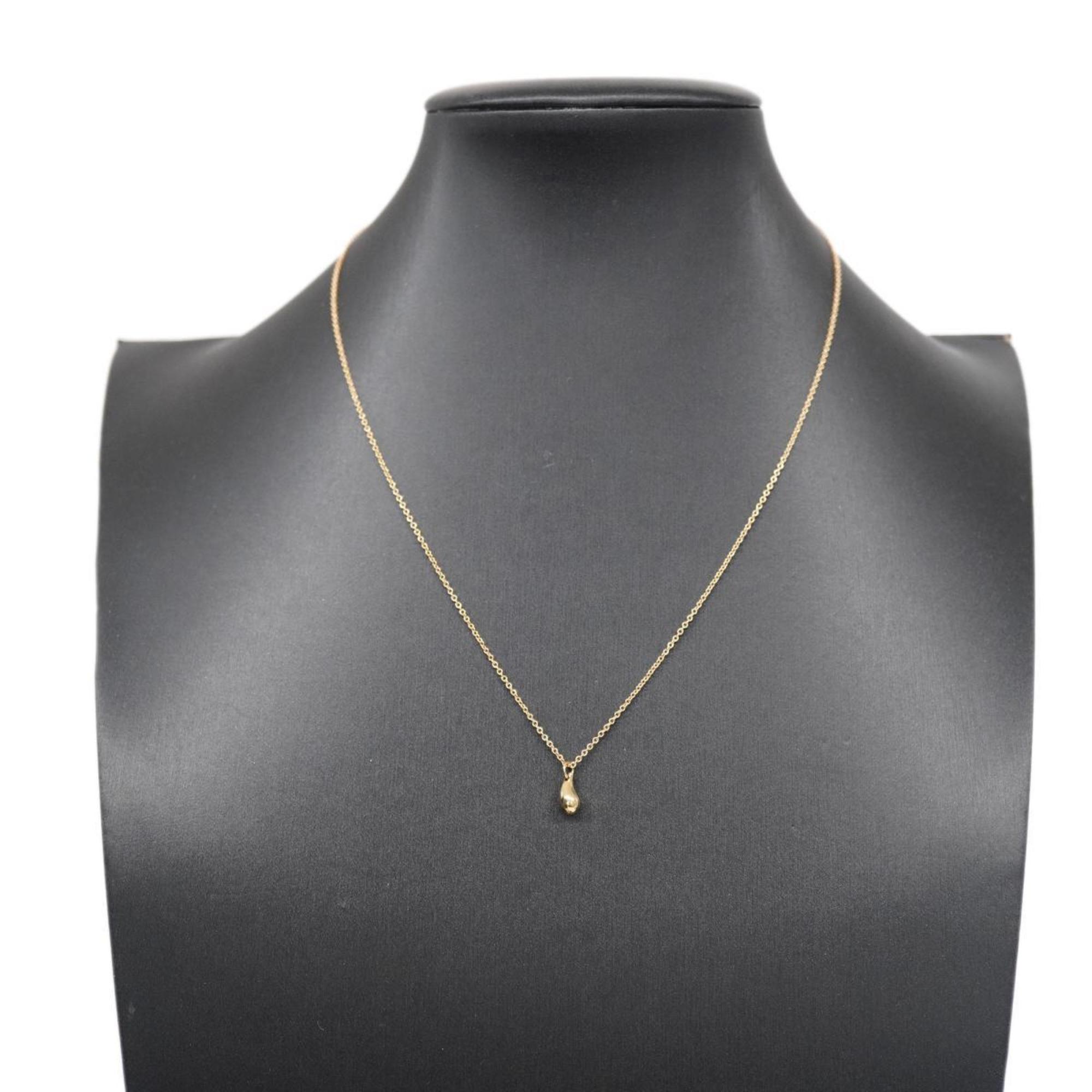 Tiffany Necklace Teardrop K18YG Yellow Gold Women's