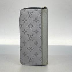 Louis Vuitton Long Wallet Taigarama Zippy Vertical M30841 Silver Men's