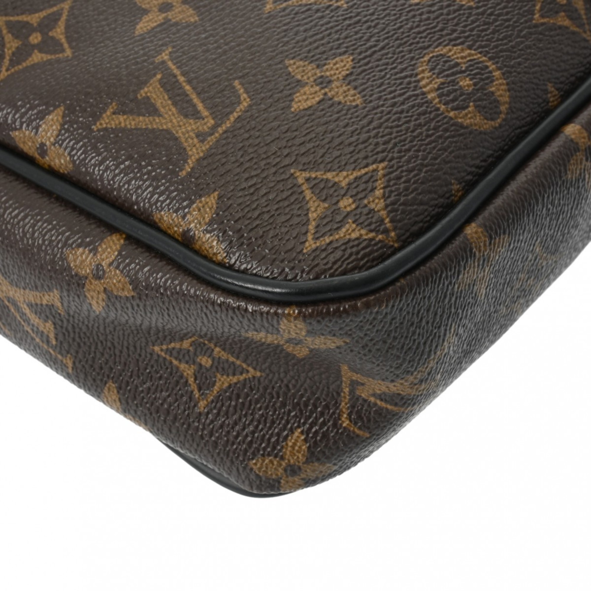 LOUIS VUITTON Louis Vuitton Monogram Macassar PDV PM Porte Document Voyage Brown M52005 Men's Canvas Bag