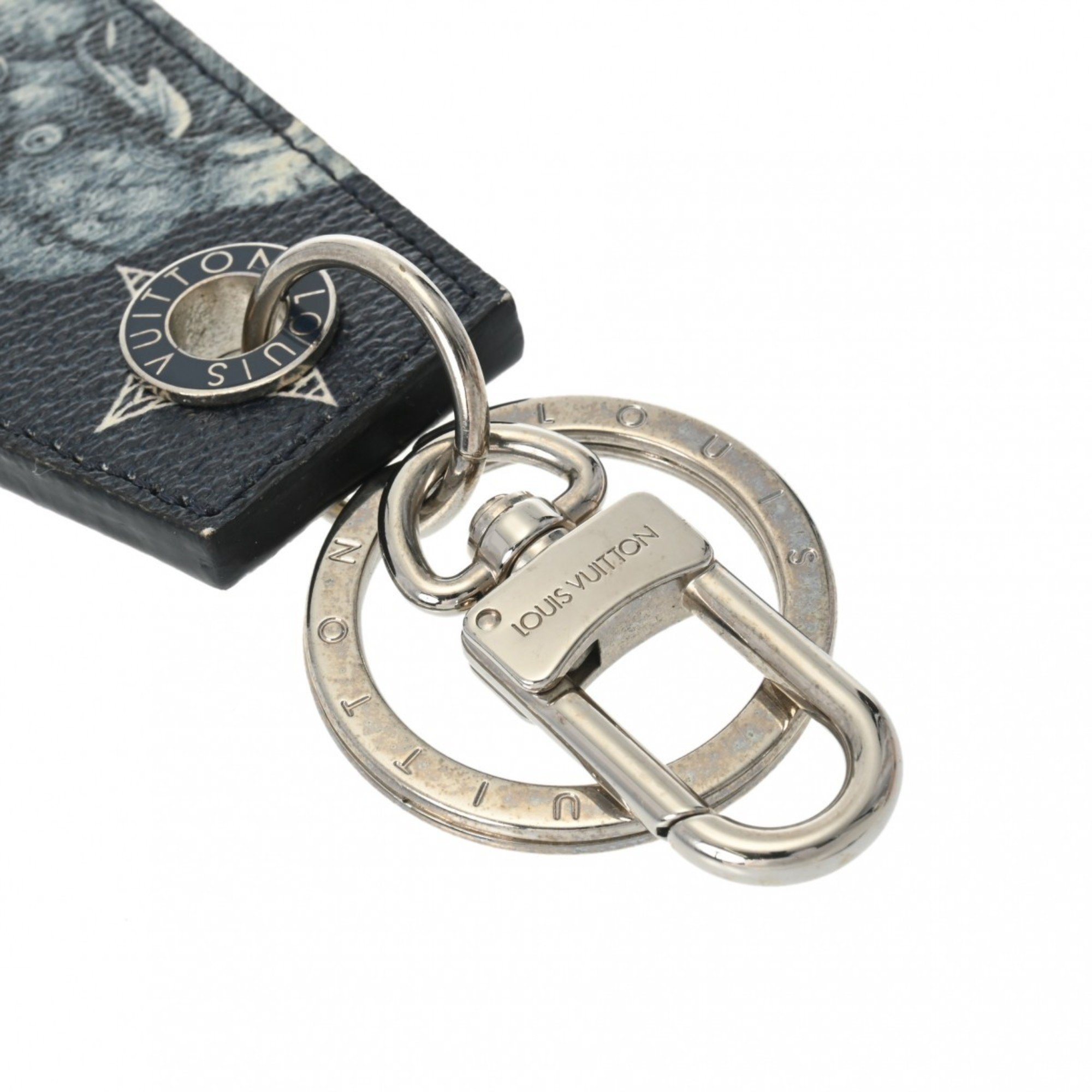 LOUIS VUITTON Louis Vuitton Anchappe Chapman Brothers Navy Unisex Monogram Savannah Keychain