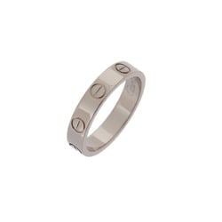 CARTIER Love Ring #48 Size 8 Women's K18 White Gold