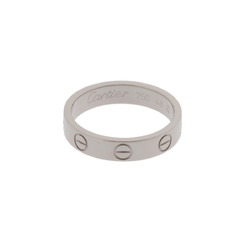 CARTIER Love Ring #48 Size 8 Women's K18 White Gold