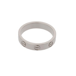 CARTIER Love Ring #48 Size 8 Women's K18 White Gold