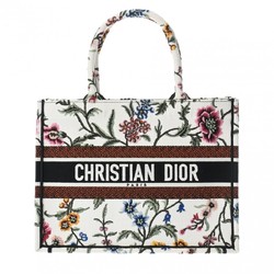 CHRISTIAN DIOR Christian Dior Book Tote Medium Flower White/Multicolor M1296ZEAU Women's Canvas Handbag