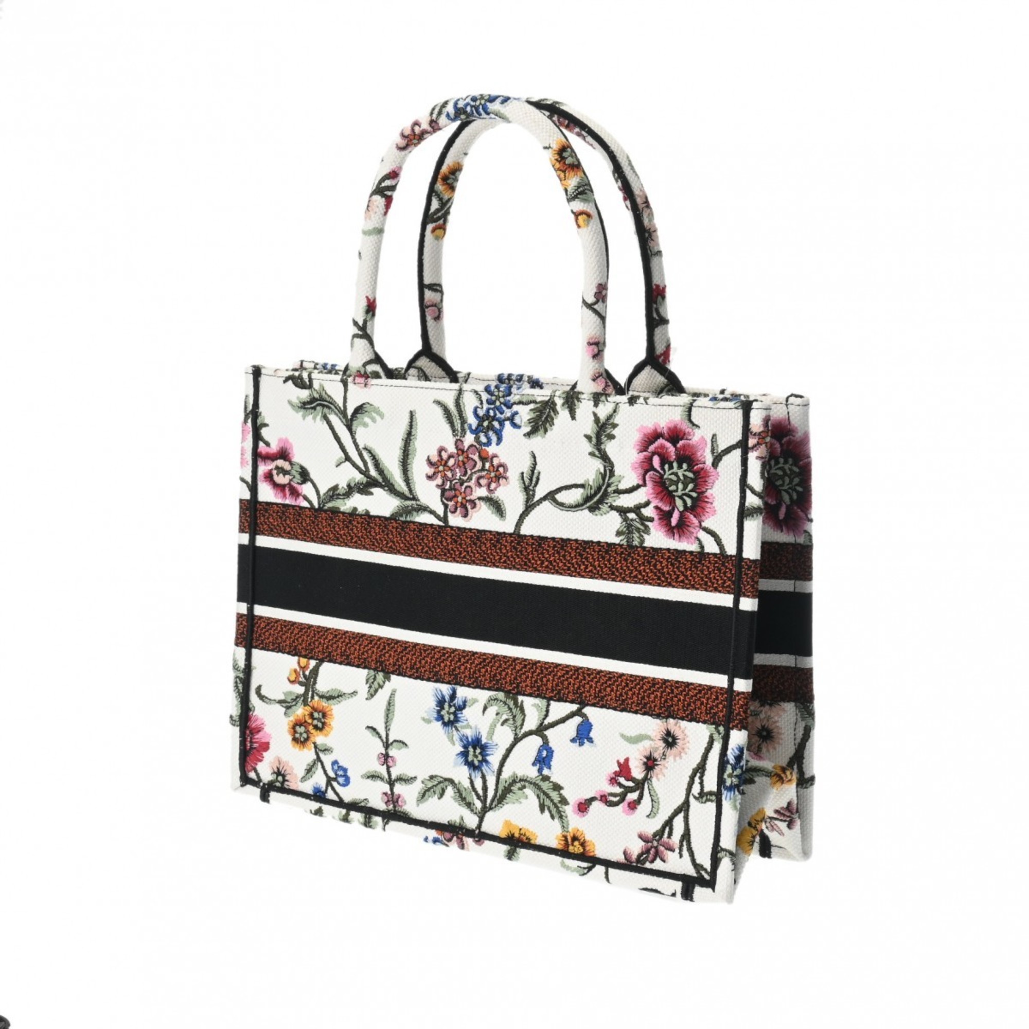 CHRISTIAN DIOR Christian Dior Book Tote Medium Flower White/Multicolor M1296ZEAU Women's Canvas Handbag