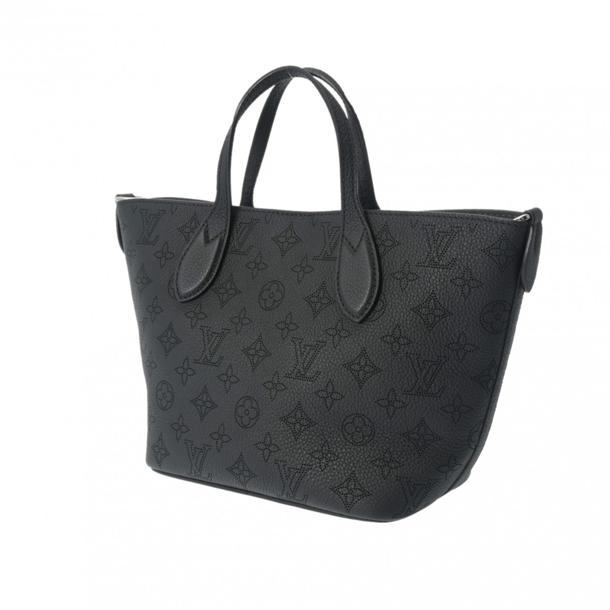 LOUIS VUITTON Louis Vuitton Monogram Mahina Blossom PM Noir Women's Leather Handbag