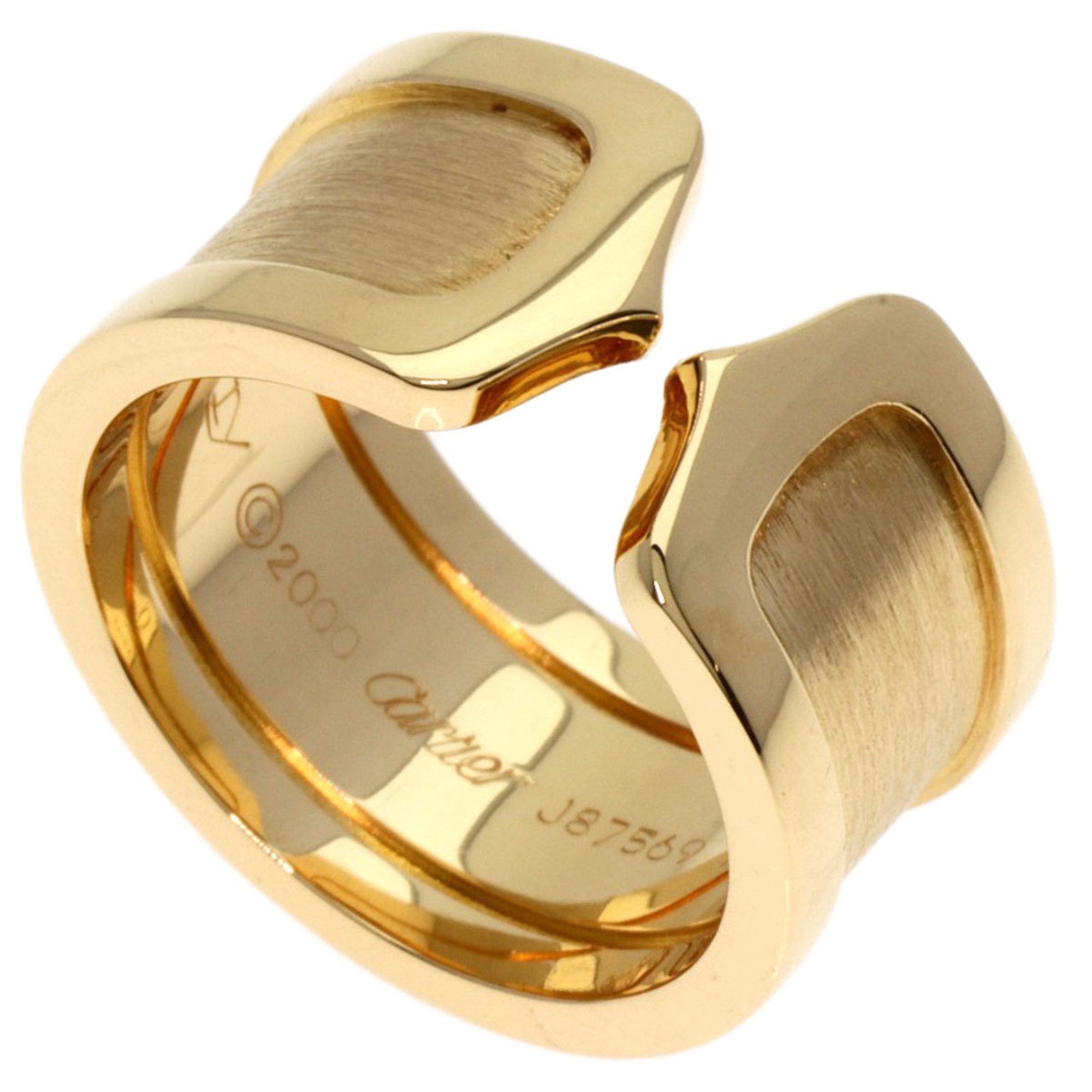 Cartier C2 Ring LM #50 Ring, 18K Yellow Gold, Women's, CARTIER