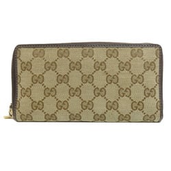 GUCCI 245914 Round GG Long Wallet Canvas Women's