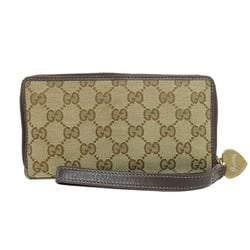 GUCCI 245914 Round GG Long Wallet Canvas Women's