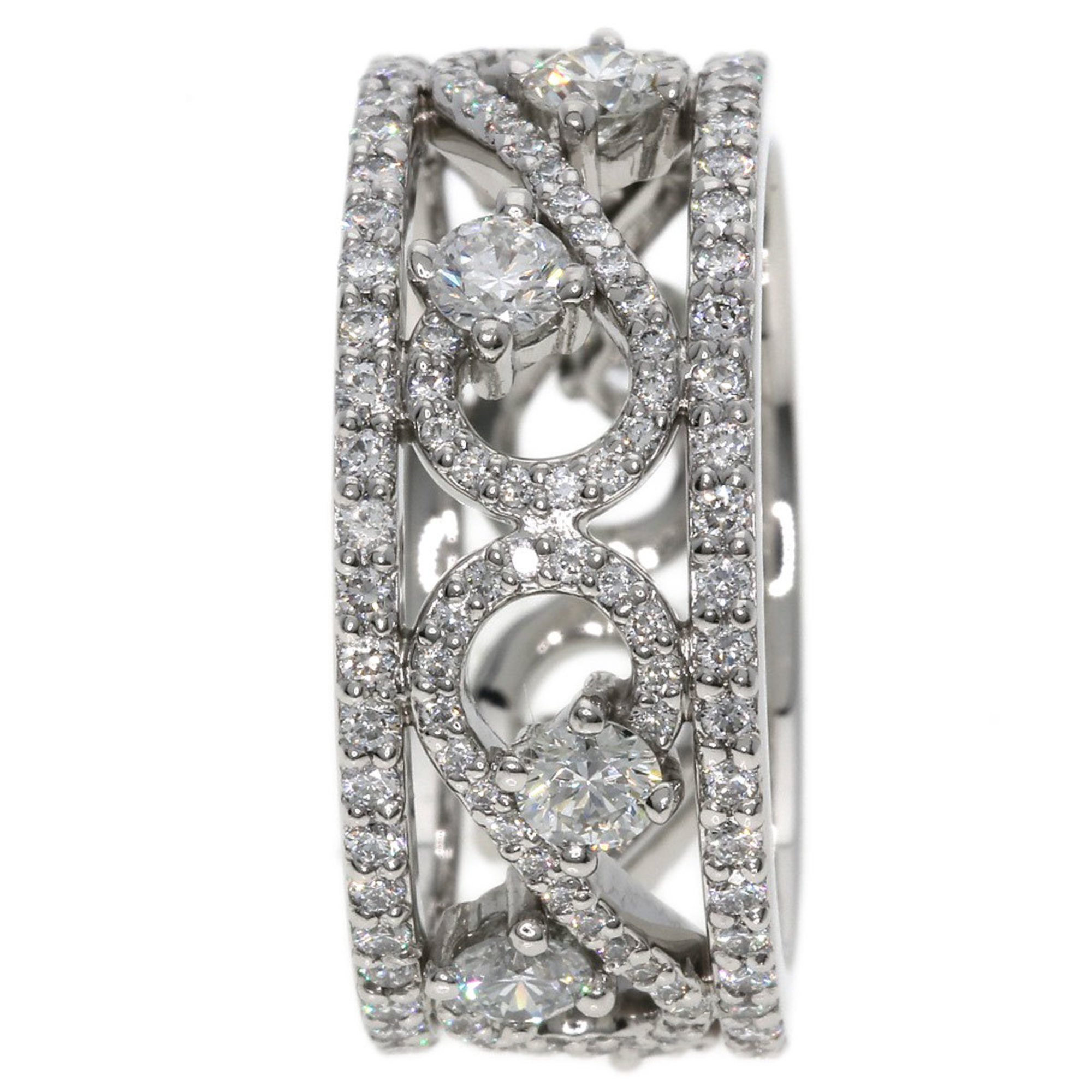 Tiffany Enchant Scroll Diamond Ring, Platinum PT950, Women's, TIFFANY&Co.