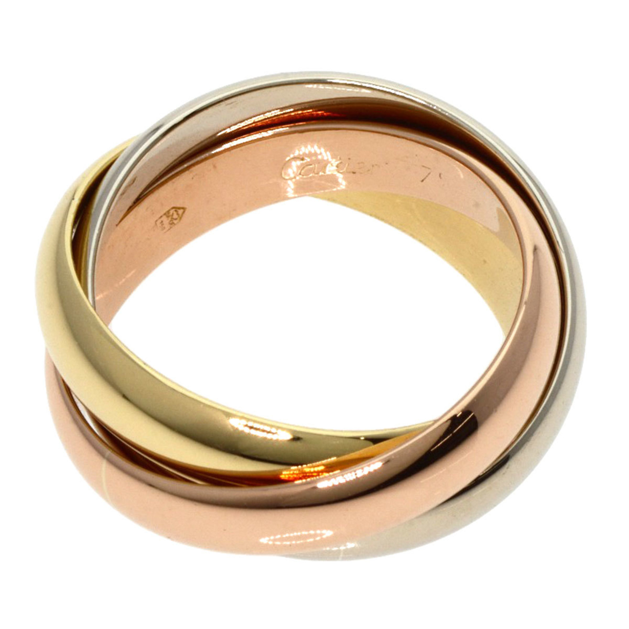 Cartier Trinity Ring, K18 Yellow Gold, K18PG, K18WG, Women's, CARTIER