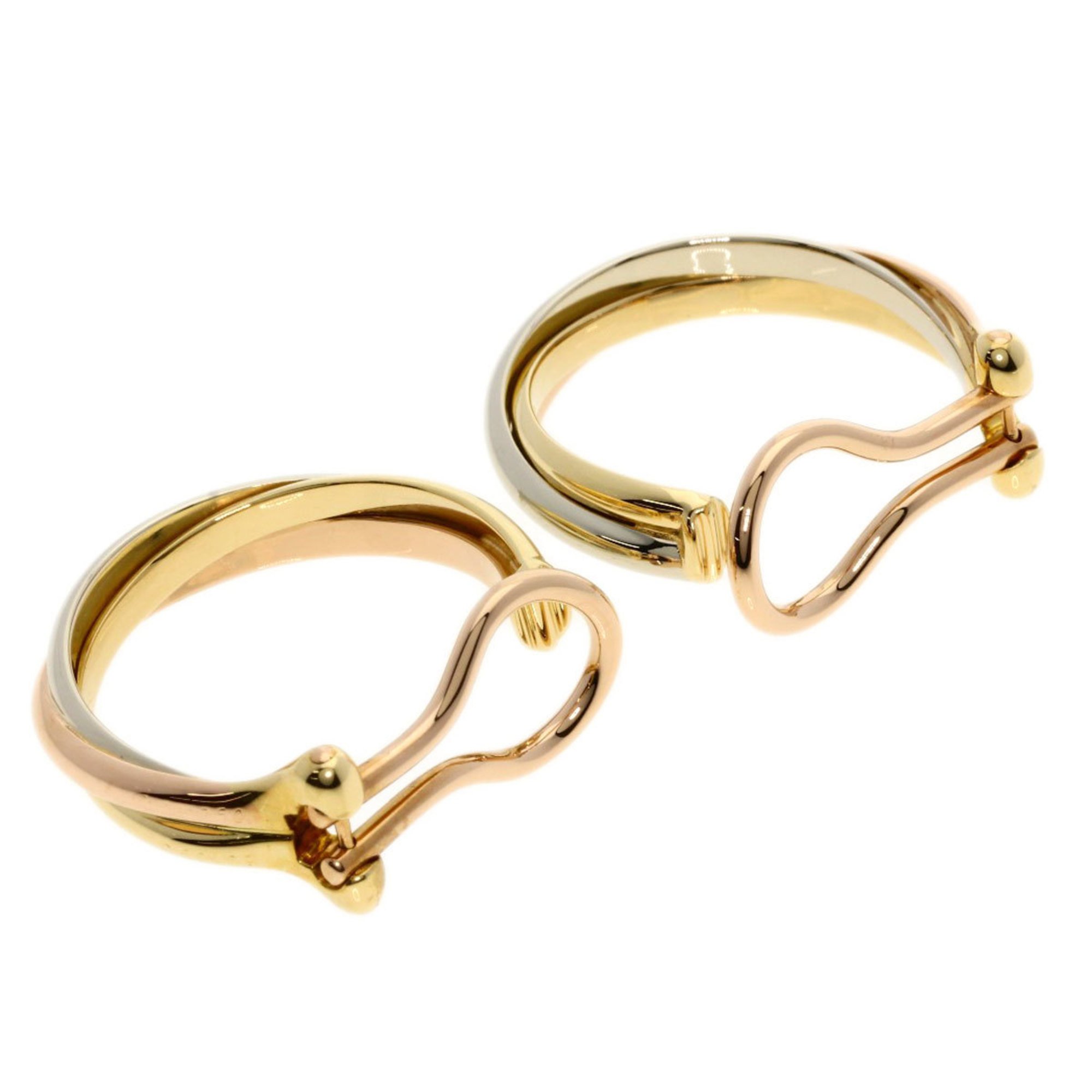 Cartier Trinity Earrings K18 Yellow Gold K18WG K18PG Women's CARTIER