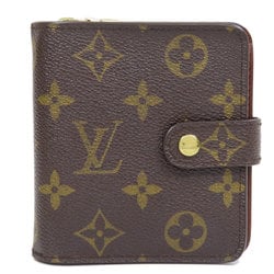 Louis Vuitton M61667 Compact Zip Bi-fold Wallet Monogram Canvas Women's LOUIS VUITTON