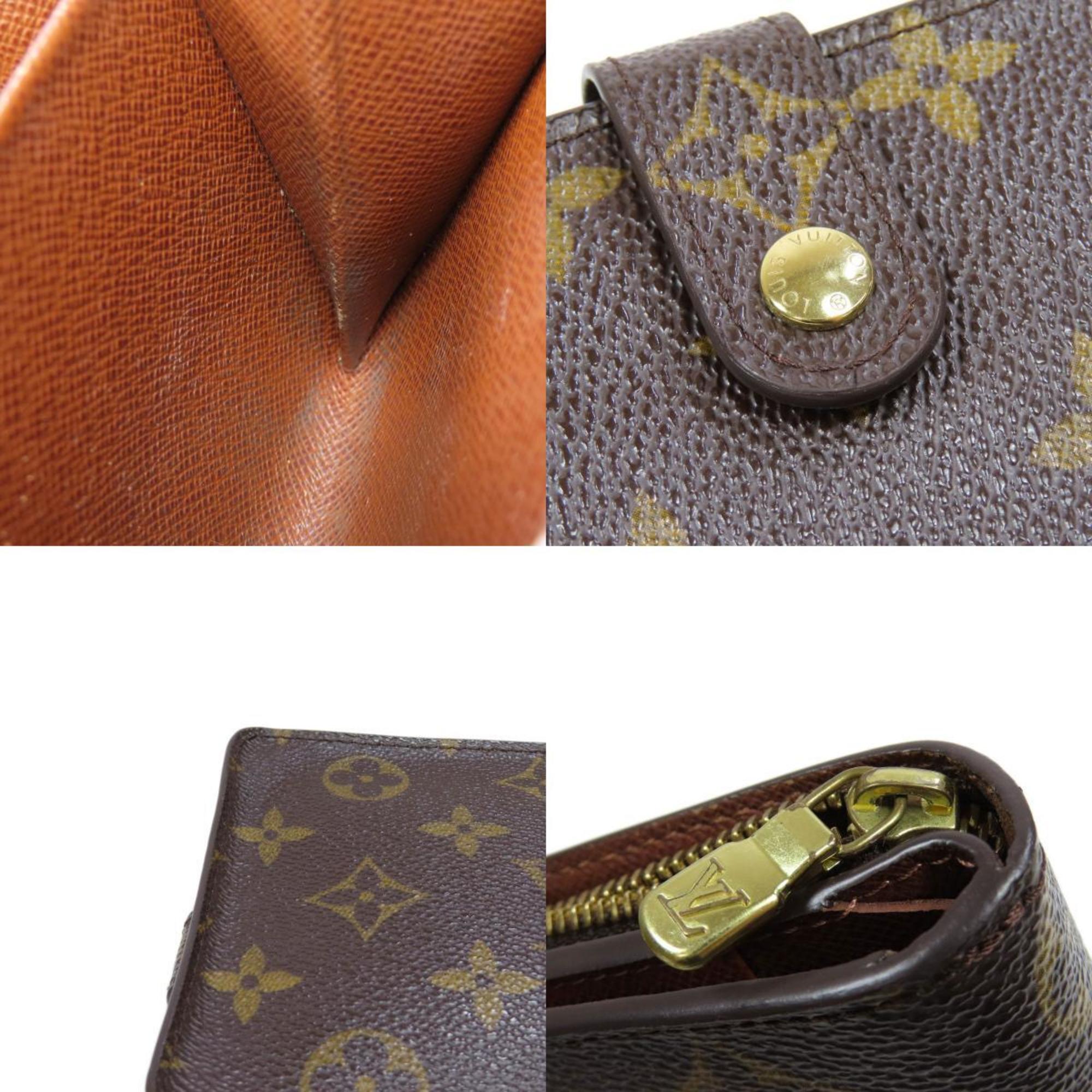 Louis Vuitton M61667 Compact Zip Bi-fold Wallet Monogram Canvas Women's LOUIS VUITTON