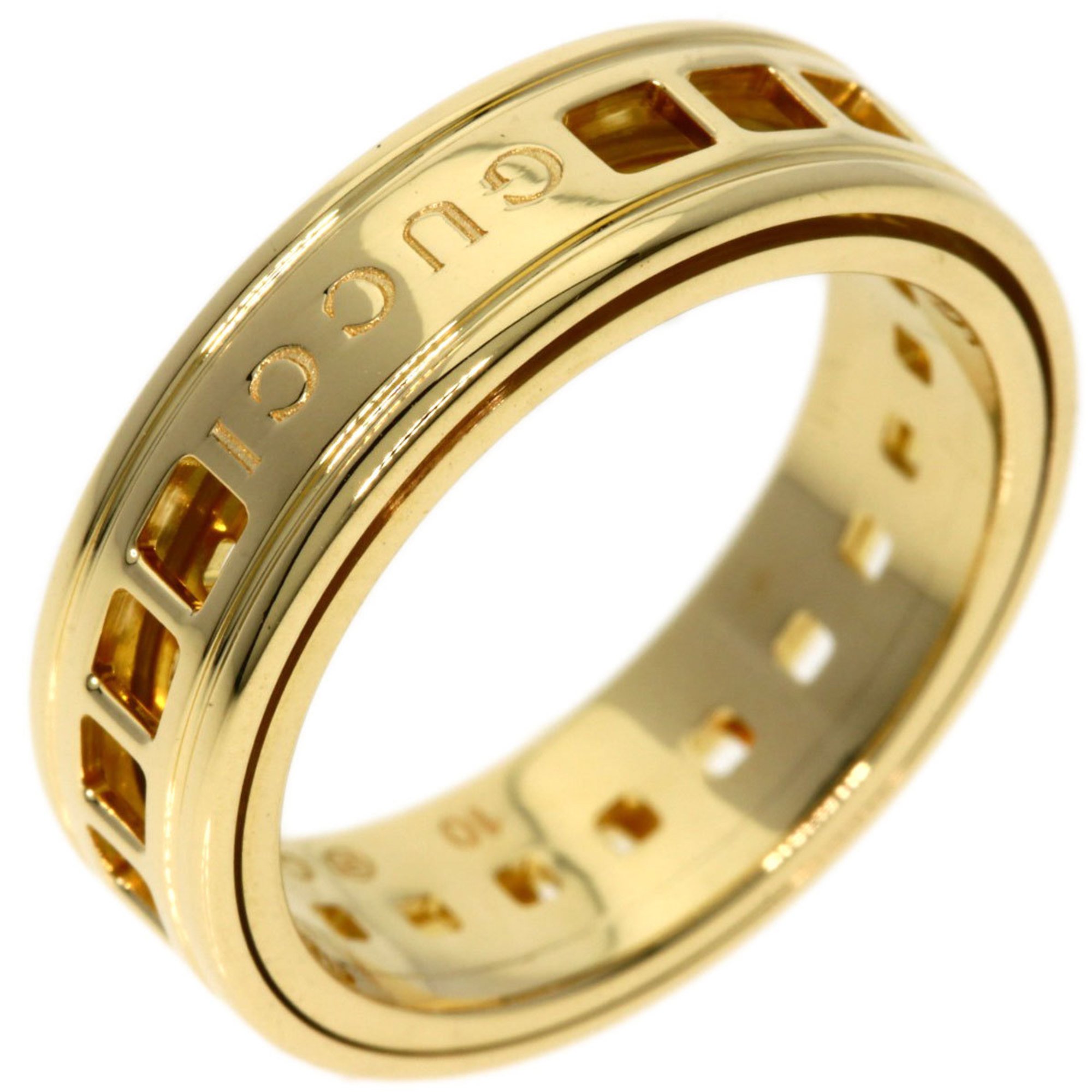 Gucci Scroll #10 Ring, 18K Yellow Gold, Women's, GUCCI