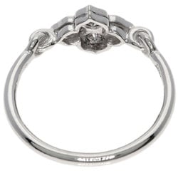 Cartier Lotus Hindu 4P Diamond #47 Ring K18 White Gold Women's CARTIER