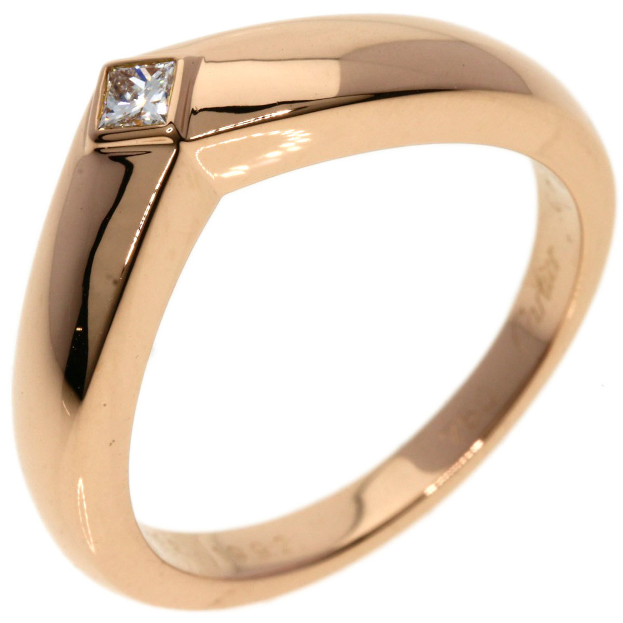 Cartier Triandre 1P Diamond Ring, 18K Pink Gold, Women's, CARTIER