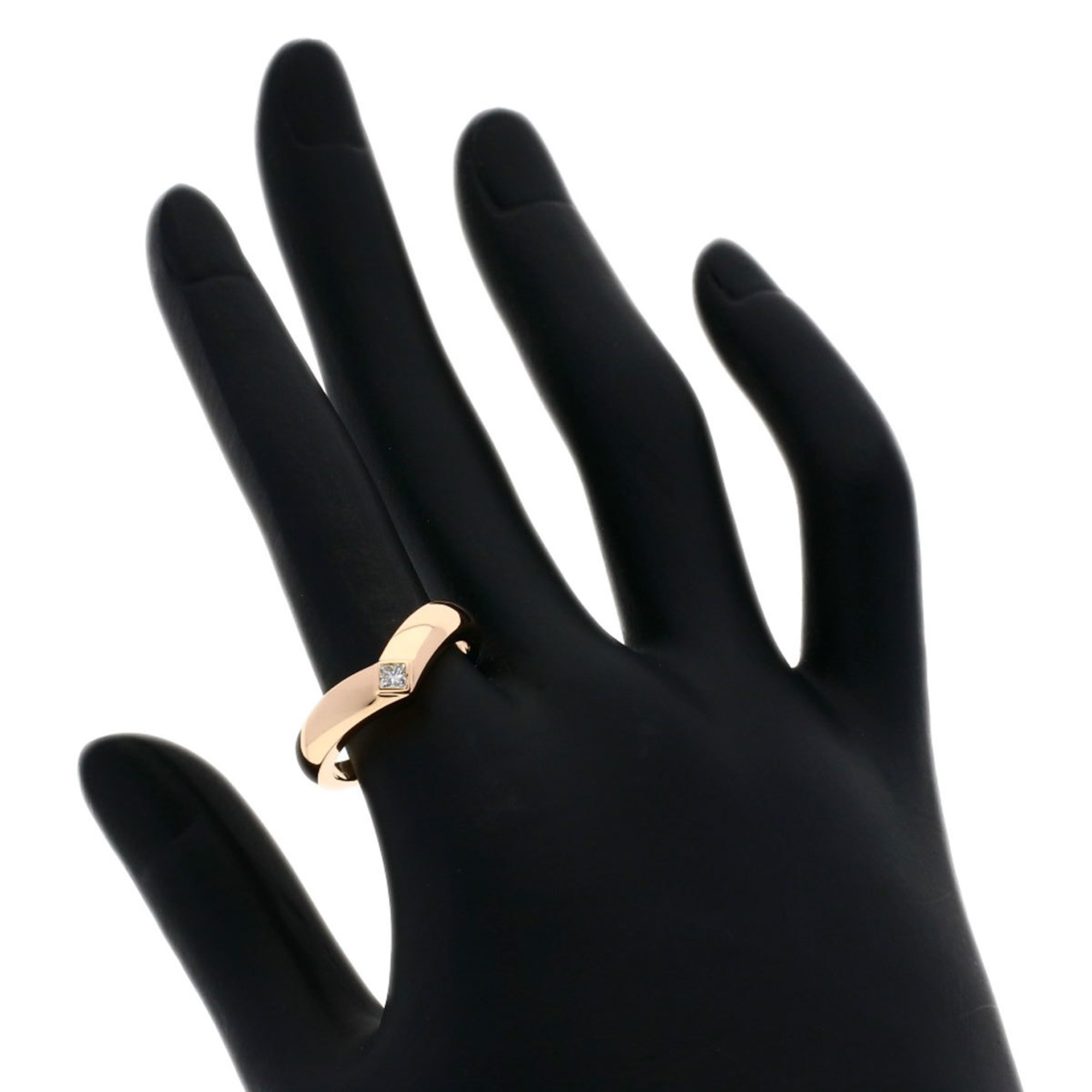 Cartier Triandre 1P Diamond Ring, 18K Pink Gold, Women's, CARTIER