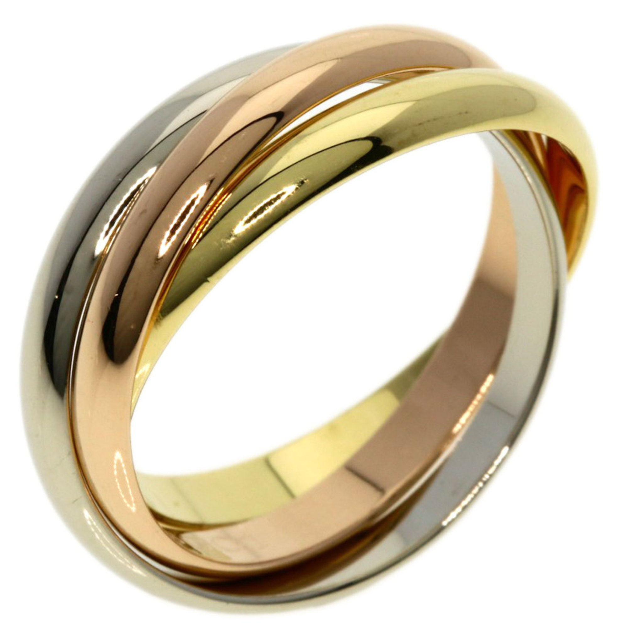 Cartier Trinity #50 Ring, K18 Yellow Gold, K18PG, K18WG, Women's, CARTIER