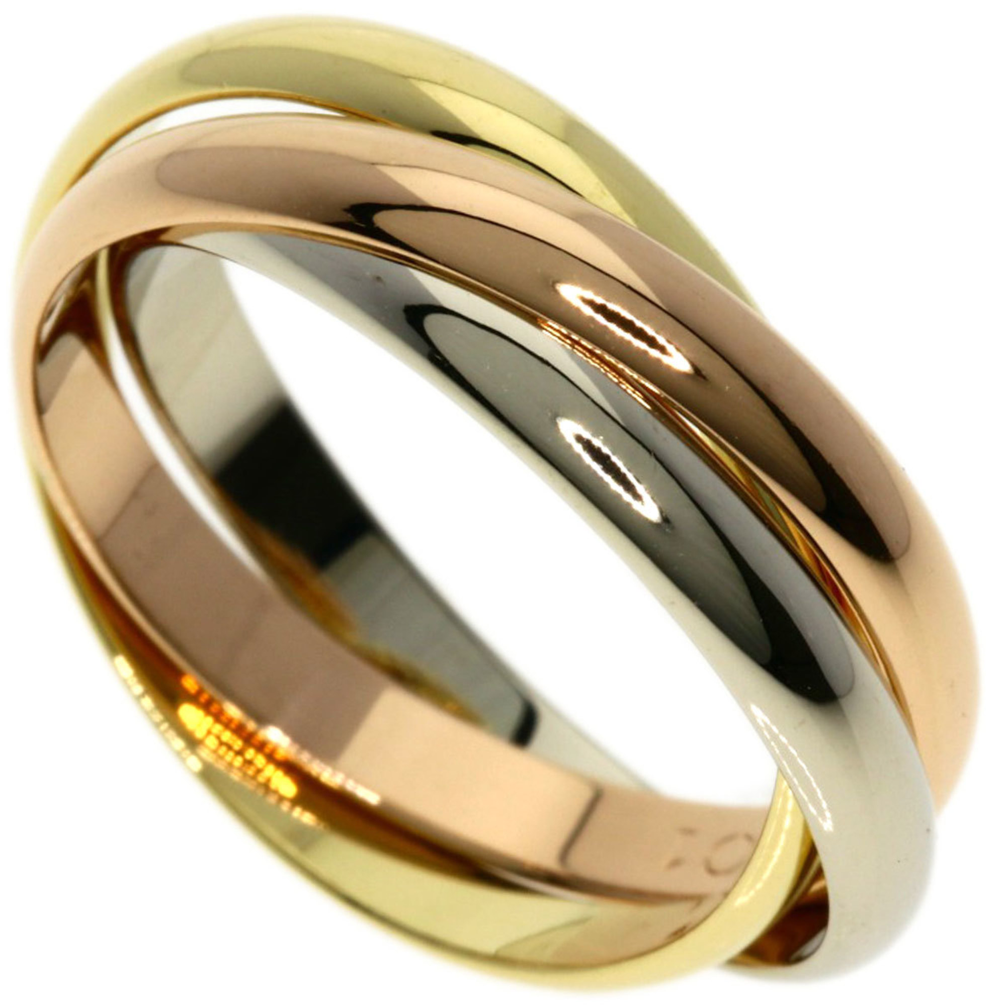 Cartier Trinity #50 Ring, K18 Yellow Gold, K18PG, K18WG, Women's, CARTIER