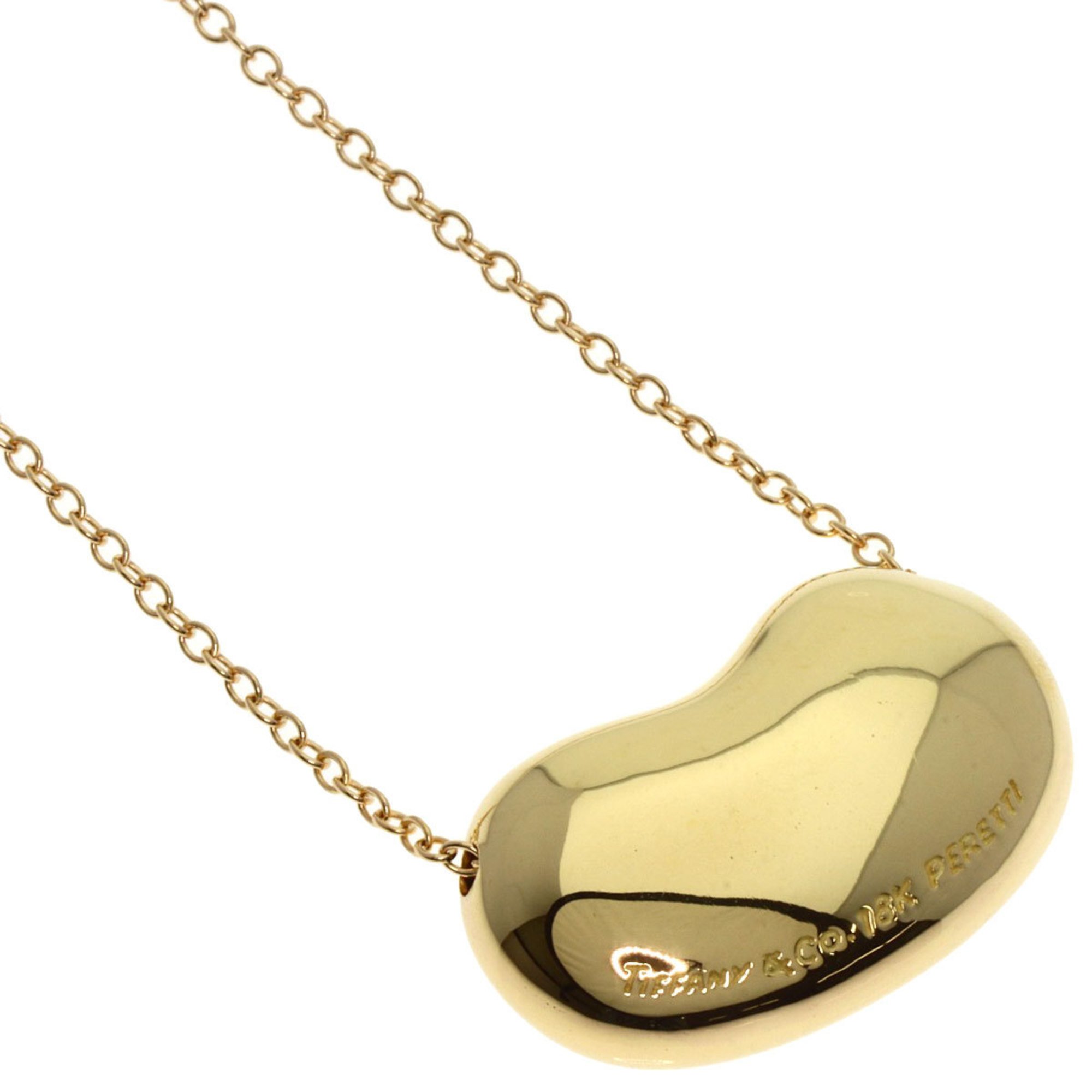 Tiffany Bean Medium Necklace, 18K Yellow Gold, Women's, TIFFANY&Co.