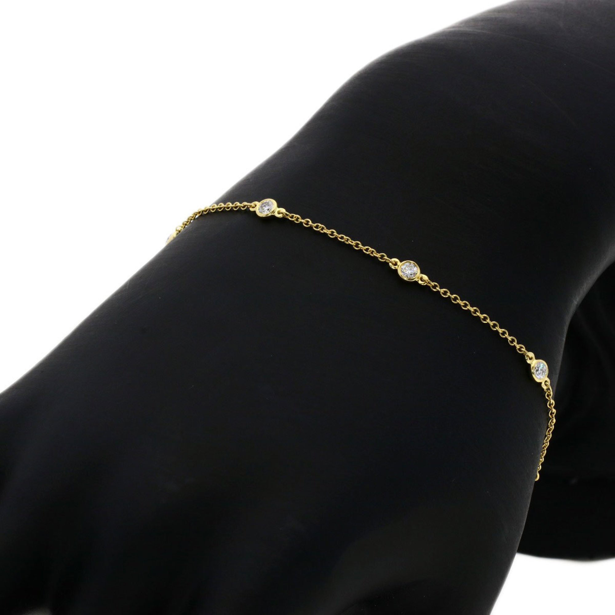 Tiffany & Co. by the Yard 6P Diamond Bracelet, 18K Yellow Gold, Women's, TIFFANY